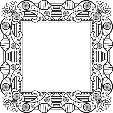 frame vintage border decorative pattern vector design