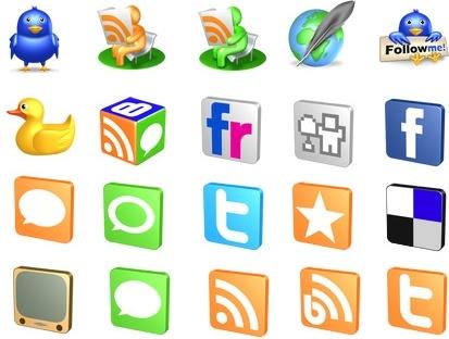 Free 3D Social Icons icons pack