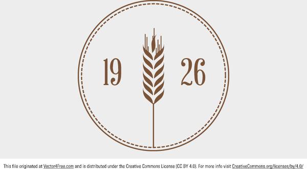 free agriculture badge vector