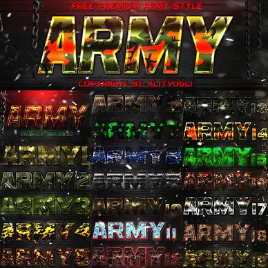 free army text style