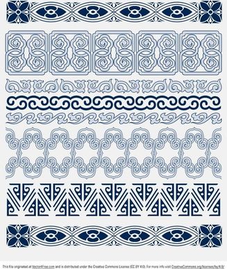 free blue decorative border vectors