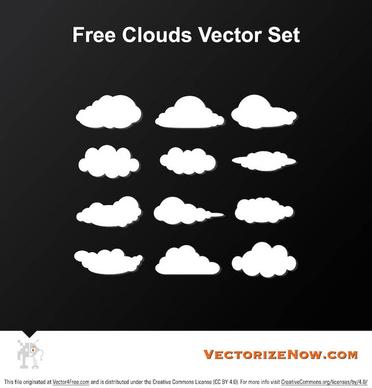 free cloud vector set