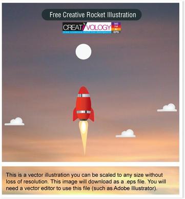 Free Creative Rocket Illustration 