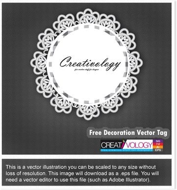Free Decoration Vector Tag 