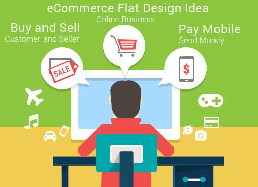 free ecommerce flat design ui ideas