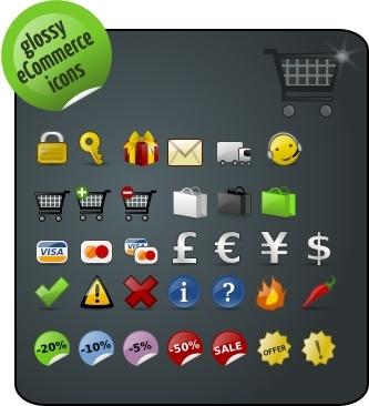 Free eCommerce icons icons pack
