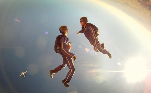 free fall diving sky