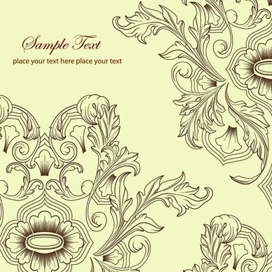 Free Floral Background Vector Classic