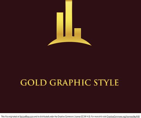 free gold graphic logo vector