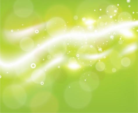 Free Green Bokeh Abstract Light Background Vector Illustration