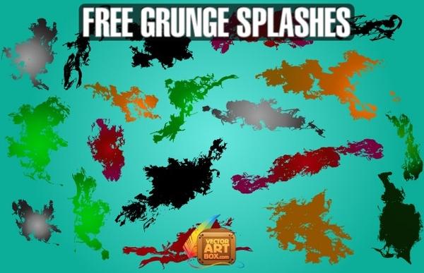 Free Grunge Splashes