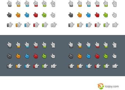 Free hand pointer icons icons pack