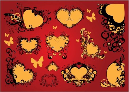 Free Love Heart Vector Art Decoration