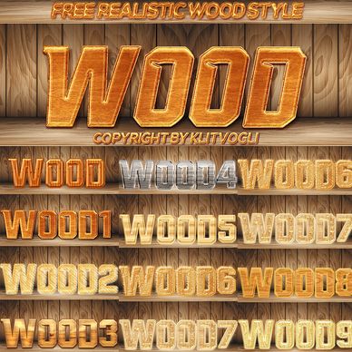 free realistic wood style
