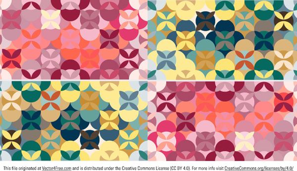 free retro patterned background vector