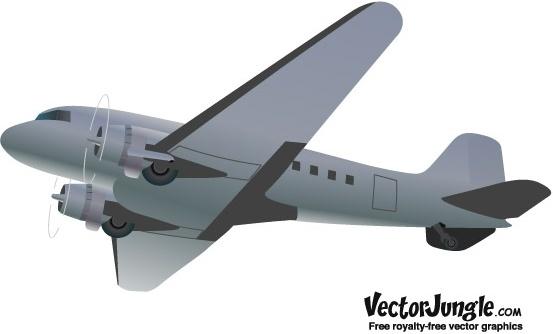 FREE RETRO STYLED VECTOR AIRPLANE