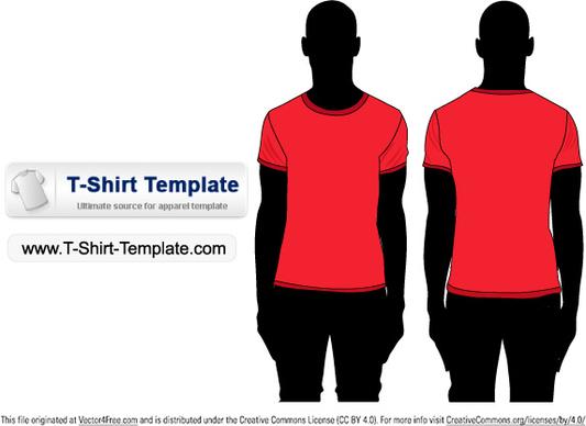 free short sleeve tshirt template