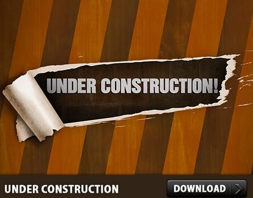 Free Under Construction PSD