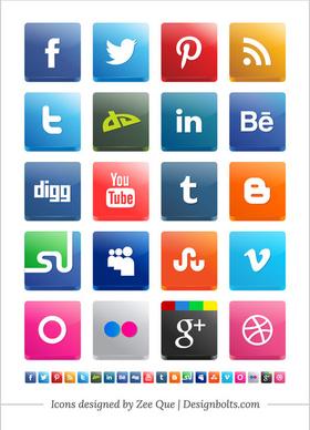 free vector 3d social media icon pack 2012 including new twitter stumbleupon pinterest icons