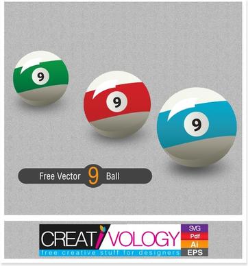 Free Vector 9 Ball 