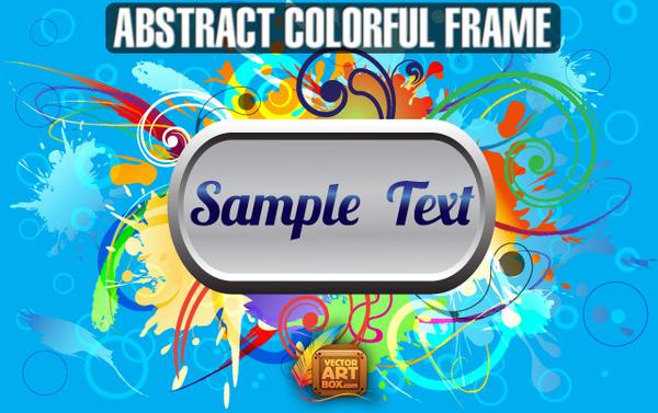 free vector abstact colorful frame