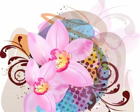 free vector abstract flower