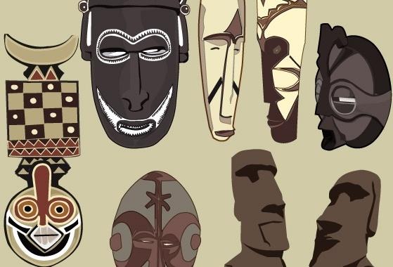 Free vector ancient masks