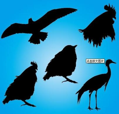free vector animals silhouettes