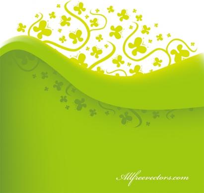 abstract background green curves decoration