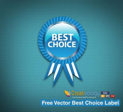 Free Vector Best Choice Label  