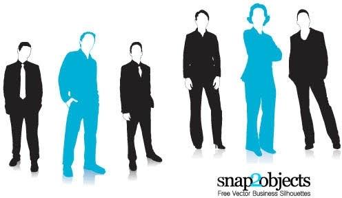 Free vector business silhouettes