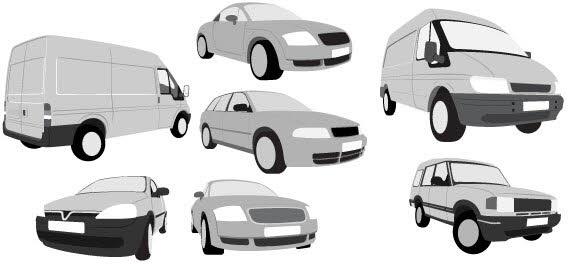 Free vector cars and vans 
