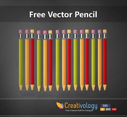 pencils background colorful realistic icons