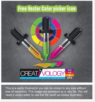 colors dropers icons shiny modern colorful design