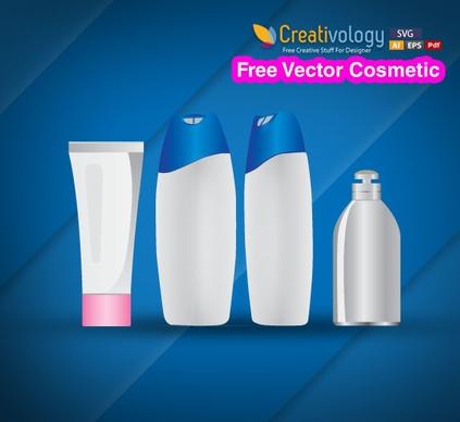 cosmetic advertising template shiny bottles icons decor