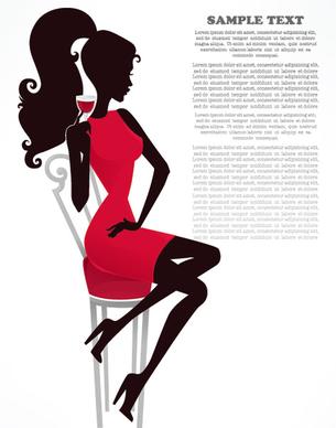 free vector fashion belle silhouettes