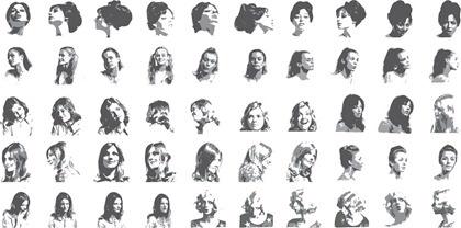female beauty portraits icons collection black white decoration