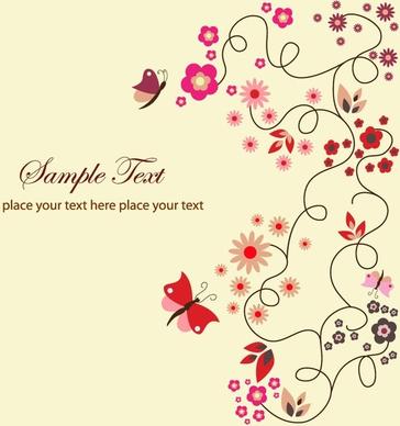 Free Vector Floral Greeting Card