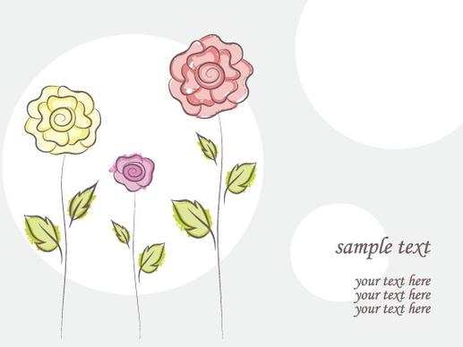 free vector flower doodles