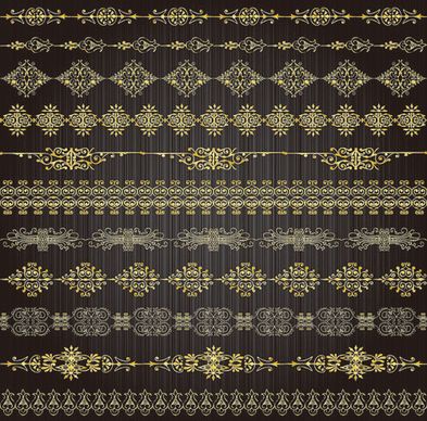 free vector golden lacy pattern