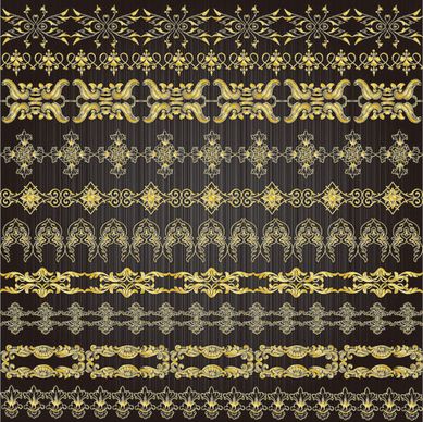 free vector golden lacy pattern
