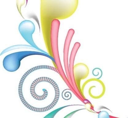 abstract background design colorful curves sketch