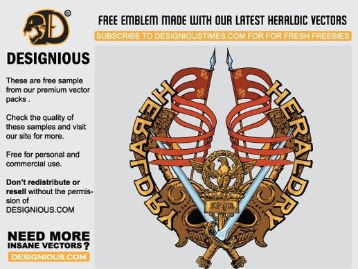 Free vector heraldic emblem