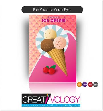ice cream advertising flyer colorful decor