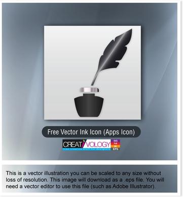 Free Vector Ink Icon (Apps Icon) 