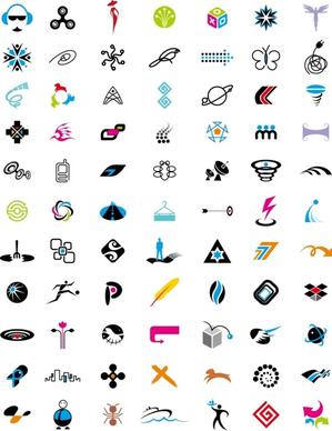 logo sets collection various colored icons design