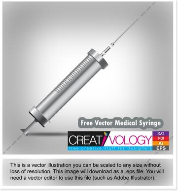 Free Vector Medical Syringe 