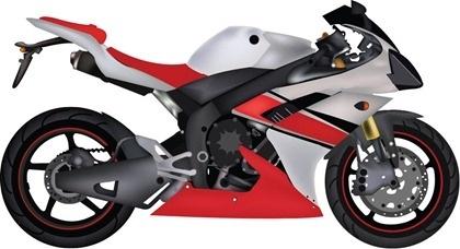 motorbike icon design realistic colored design style