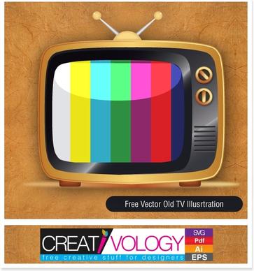 Free Vector Old Tv Illustration 