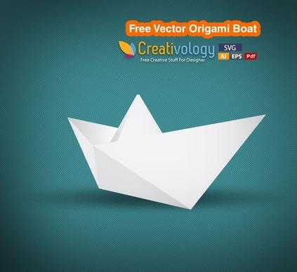 Free Vector Origami Boat 